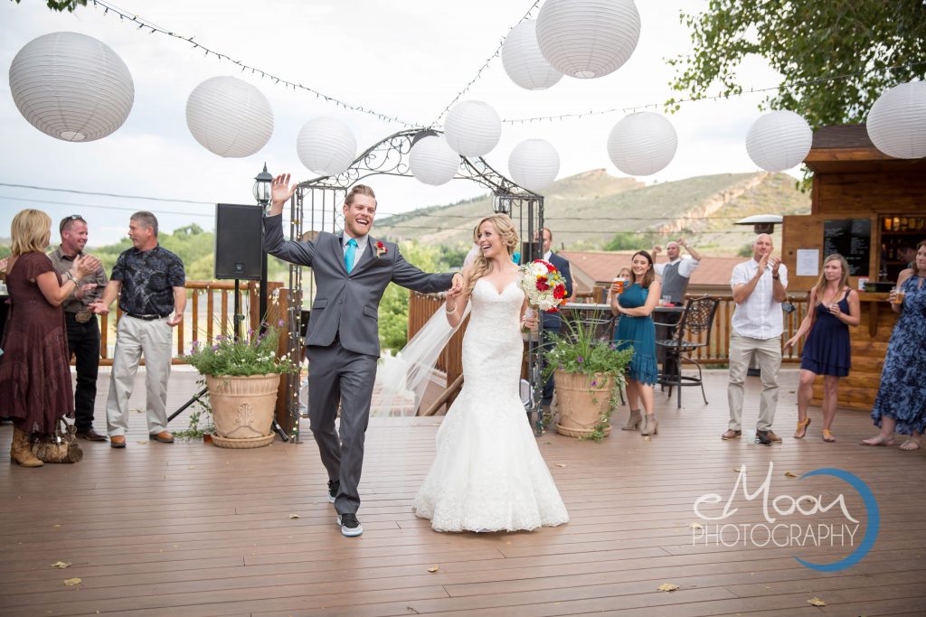 ellis ranch wedding - couple celebrating at the outdoor venue