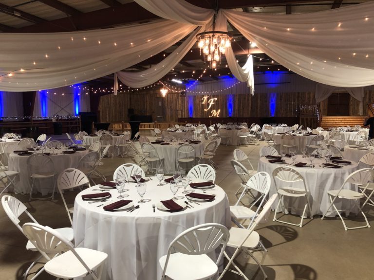event center dinner Ellis Ranch wedding - Best Winter Wedding Venue Colorado